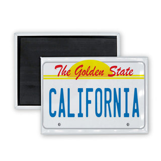 California License Plate The Golden State (2) Rectangle Badge Magnet