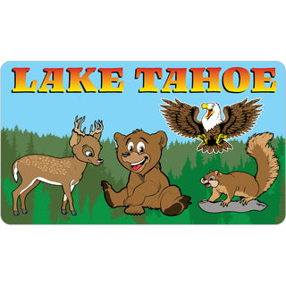 Lake Tahoe   4 Up Animal Kids Sticker