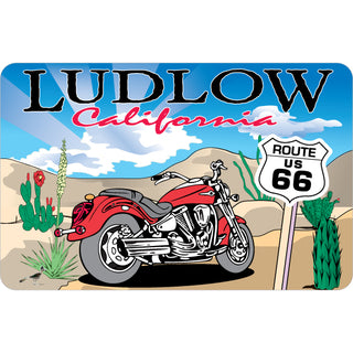 Ludlow California Route 66 Desert Motorcycle Sticker