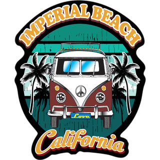 OK4 Imperial Beach Red Bus Front(00162) Sticker