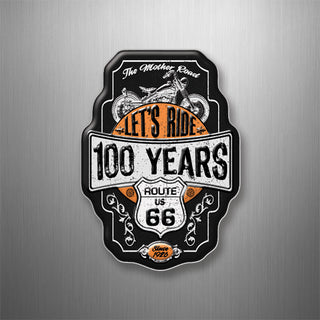 Route 66   The Mother Road  Let's Ride  100 Years 3D Magnet
