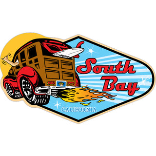 OK4 South Bay  CA Woody on Rounded Diamond Sticker