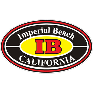 OK4 Imperial Beach CA Red Yellow Oval Sticker
