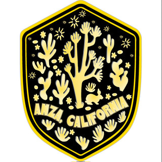 ANZA JOSHUA TREE black and gold Sticker