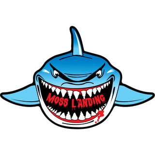 Moss Landing   Shark Front View Sticker