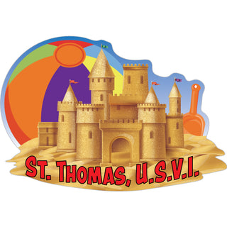 St. Thomas  U.S.V.I.   Sandcastle Sticker