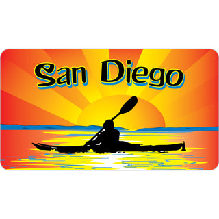San Diego  CA   Kayak Sunset Sticker