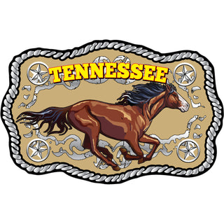 Tennessee Horse Belt Buckle Sticker
