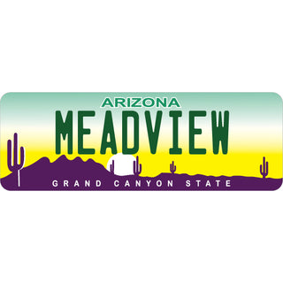 Meadview  Arizona License Plate Sticker