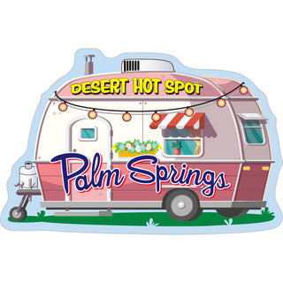 Palm Springs DESERT HOT SPOT PINK TRAILER Sticker