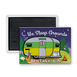 Bass Lake  Ca.   Sleep Around Rectangle Badge Magnet
