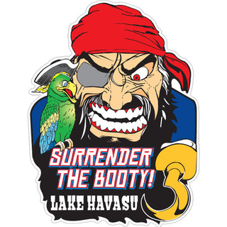 Lake Havasu   River Skull & Crossbones Vertical Sticker