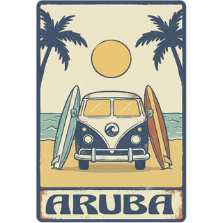 ARUBA BEACH VAN Sticker