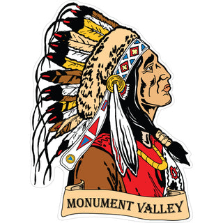 OK4 Monument Valley Arizona Utah Indian Head Sticker