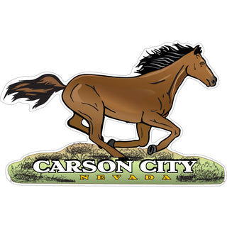 Carson City  Nevada Galloping Horse Sticker