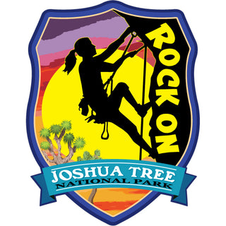 Joshua Tree National Park   Rock Climbing Shield Banner Sticker