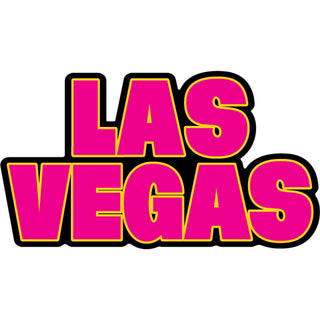 Las Vegas  NV   Hot Pink Block Letters Sticker