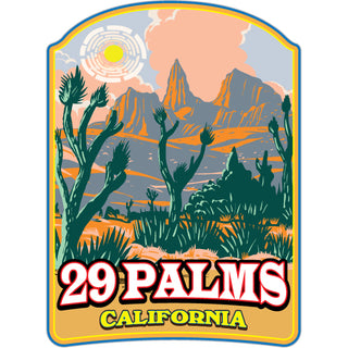 Palms California   Orange Mountains Desert Sticker