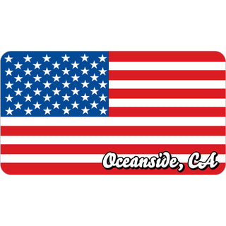 OK4 Oceanside  CA US Flag Digital Single Fixed Sticker