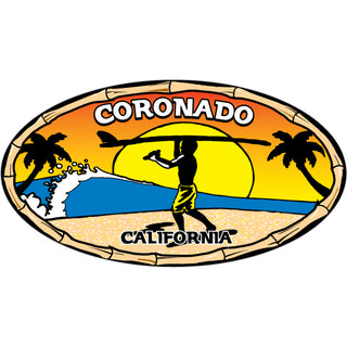 Coronado  California   Endless Summer Oval Sticker