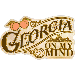 Georgia   On My Mind Script Sticker