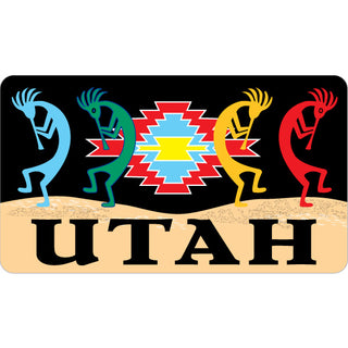 Utah   4 Colorful Kokopellis Sticker