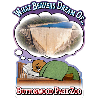 Buttonwood Park Zoo What Beavers Dream About Sticker