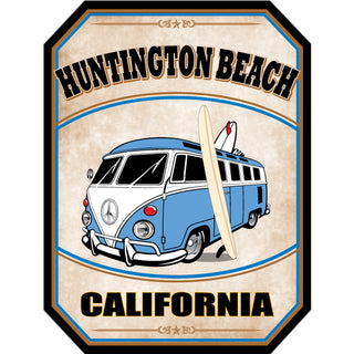 Huntington Beach  California   Bus Corner View Cut Corners Sticker