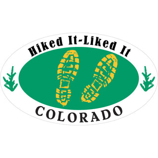OK4 Colorado Hiked it Liked It Boot Print Sticker