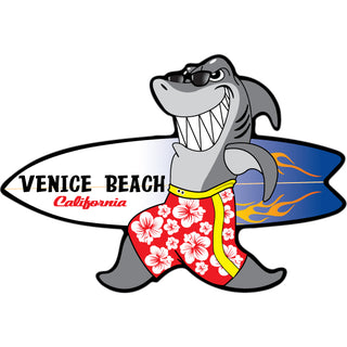 Venice Beach  California   Walking Surfboard Shark Sticker