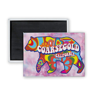 Coarsegold  California   Hippie Bear Rectangle Badge Magnet