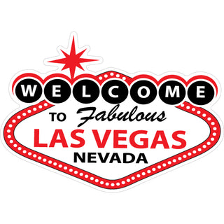 Las Vegas  Nevada   Red Welcome Sign Sticker