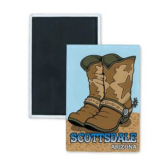 Scottsdale  Arizona   Cowboy Boots Rectangle Badge Magnet