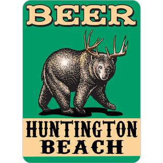 Huntington Beach   Bear Deer Beer Sticker
