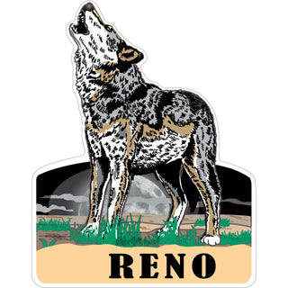 Reno   Howling Wolf Sticker