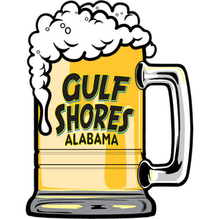 GULF SHORES BEER MUG Sticker