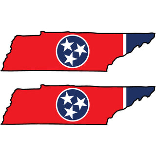 46296 Tennessee State Shape Map Flag Sticker
