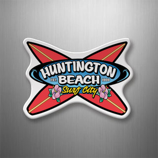 HUNTINGTON BEACH RED CROSSING SURFBOARDS 3D Magnet