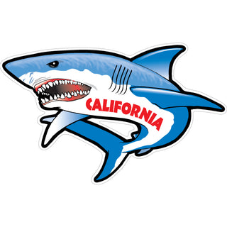 California Swimming Shark Full View Sticker