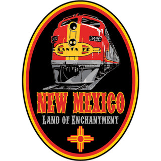 ERH 224B New Mexico RR Oval (sombrero cut) Sticker