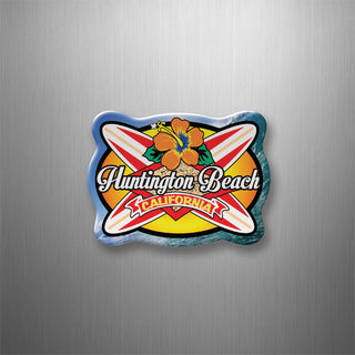 Huntington Beach Crossing surfboards 112 3D Magnet