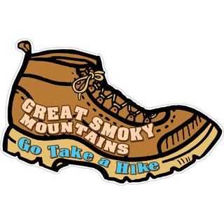 Great Smoky Mountains   Go Take a Hike Boot Sticker