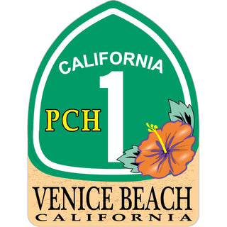 Venice Beach  California   PCH 1 Flower Sign Sticker