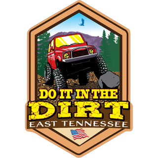 East Tennessee   Do It In The Dirt Red Jeep Sticker