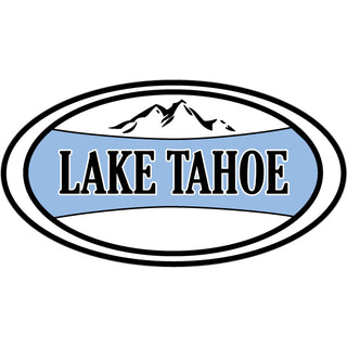 Lake Tahoe   Blue Banner Mountain Oval Sticker