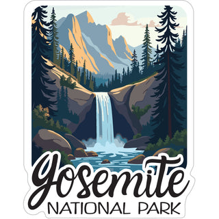 Yosemite Waterfall   Yosemite National Park Waterfall Sticker