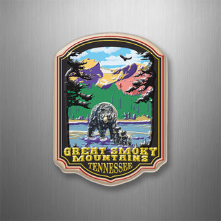 GREAT SMOKY MOUNTAINS BEAR FAMILY 3D Magnet