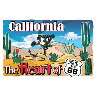 california   the Heart of Route 66 Sticker