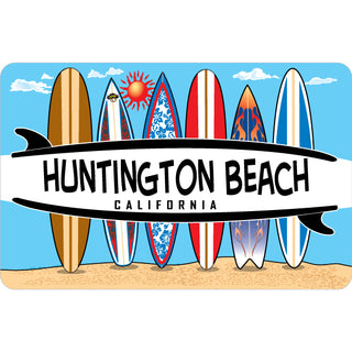 Huntington Beach  California   6 Standing Surfboards Sticker