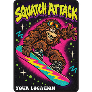 WINTER PSYCHEDELIC SQUATCH SNOWBOARDER Sticker